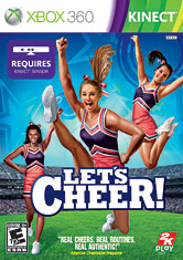 Let's Cheer! is a new controller-free video game on Kinect for Xbox 360 packed full of authentic cheers and routines choreographed by professional cheerleaders!  Chant out loud with the voice enabled Kinect while performing to hits like 'Disturbia', 'Shake It', 'Hollaback Girl' and more! Available where video games are sold for $39.99. Rated everyone 10+.